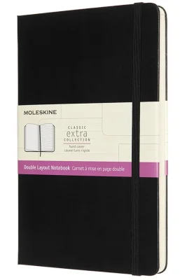 CUADERNO DOBLE DISEÑO / GRANDE / NEGRO / TAPA DURA1