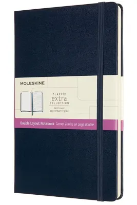 CUADERNO DOBLE DISEÑO / GRANDE / AZUL ZAFIRO / TAPA DURA1