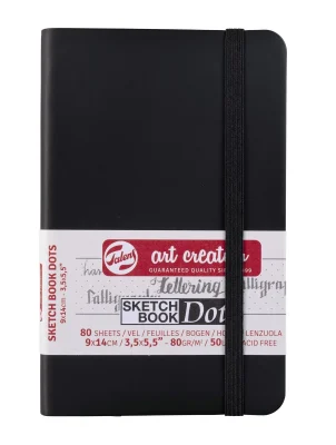 LIBRETA NEGRA PUNTOS 9 X 14 CM 80 GR 80 H1