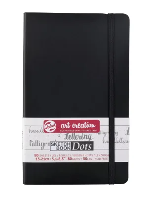 LIBRETA NEGRA PUNTOS 13 X 21 CM 80 GR 80 H1