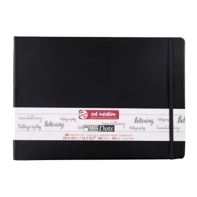 LIBRETA NEGRA PUNTOS 29.7 X 21 80 GR 80 H1