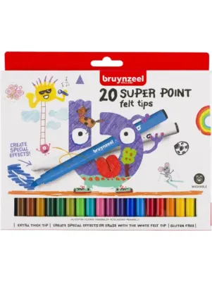 SET 20 MARCADORES FELT TIPS PUNTA GRUESA1