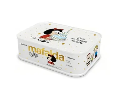 COLECCIÓN MAFALDA 11 TOMOS EN UNA CAJA DE LATA EDICIÓN FELIZ ANIVERSARIO MAFALDA1