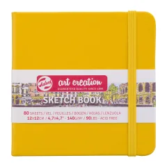 LIBRETA AMARILLO DORADO 12 X 12 140 GR 80 H
