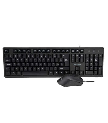 KIT TECLADO MOUSE ALAMBRICO USB PHILCO