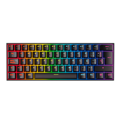 TECLADO FANTECH MAXFIT61 BLACK EDITION ESPAÑOL SWITCH RED