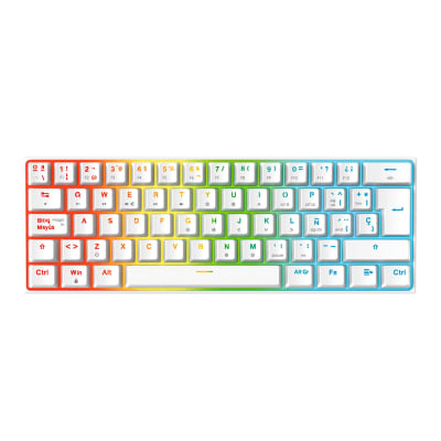 TECLADO FANTECH MAXFIT61 SPACE EDITION ESPAÑOL SWITCH RED