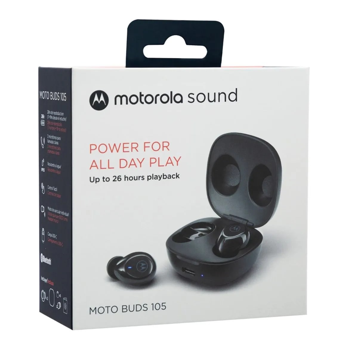 AUDIFONO MOTO BUDS 105 NEGRO MOTOROLA 0