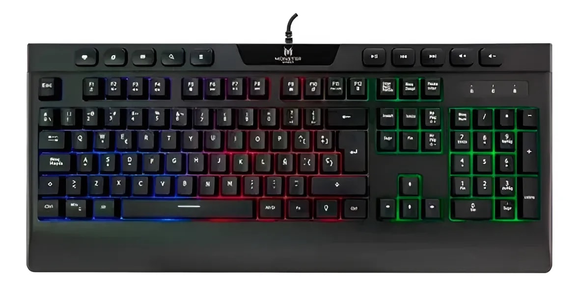 TECLADO GAMER MEMBRANA RGB INCEPTION MONSTER 0
