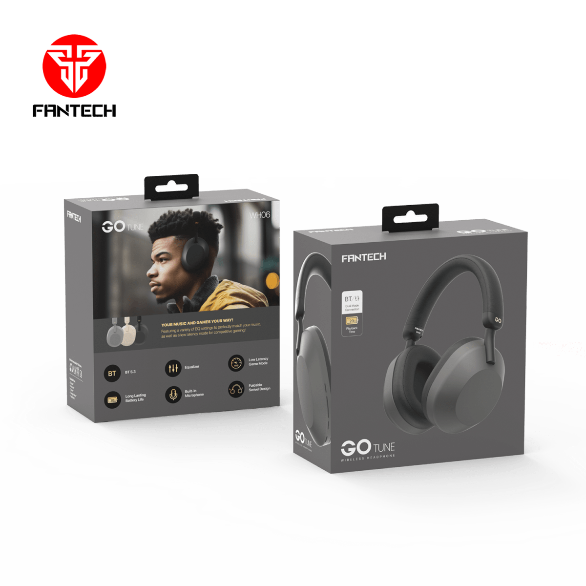 AUDIFONOS INALAMBRICO FANTECH WH06 GO TUNE BLACK7