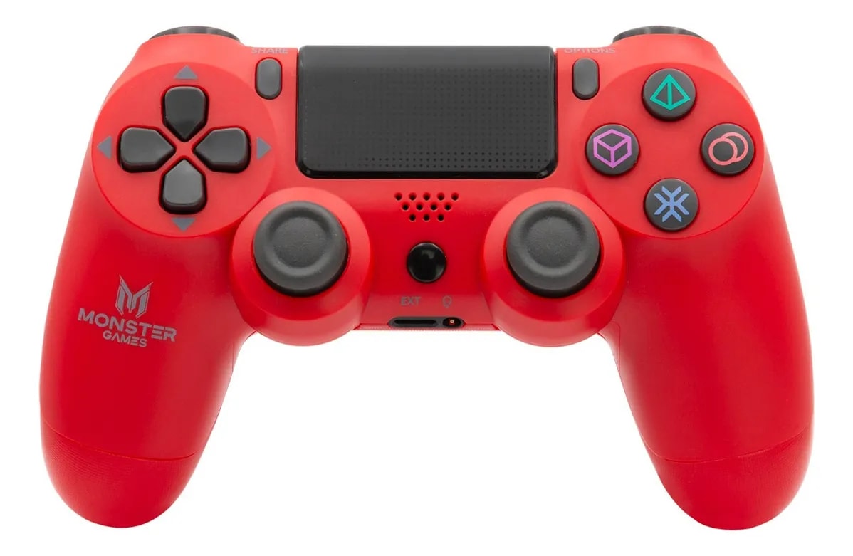 CONTROL INALAMBRICO DOBLE SHOCK PS4 COLOR ROJO MONTER 0