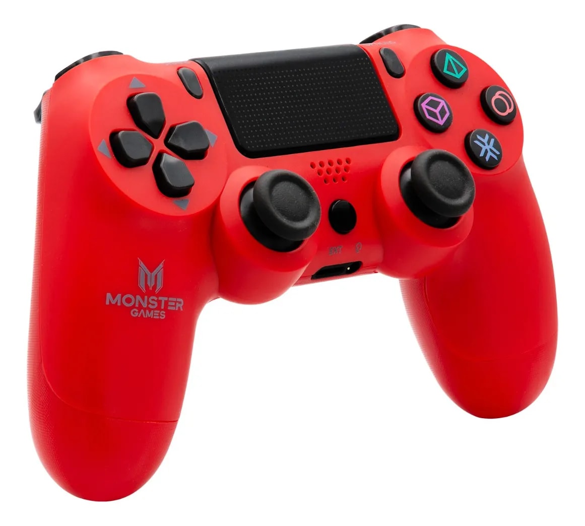CONTROL INALAMBRICO DOBLE SHOCK PS4 COLOR ROJO MONTER3
