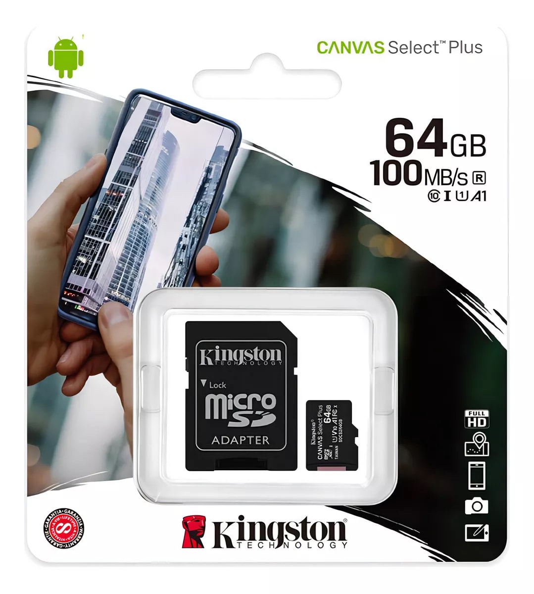 MEMORIA MICRO SD /ADAPTADOR SELECT PLUS 64GB KINGSTON 0