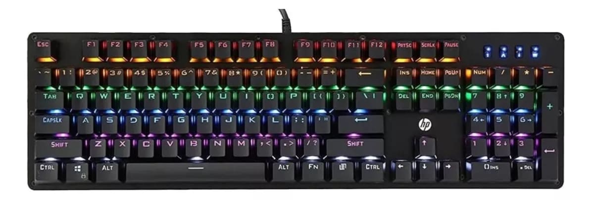 TECLADO GAMER MECANICO RGB GK 100 HP 0