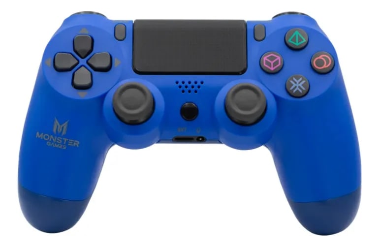 CONTROL INALAMBRICO DOBLE SHOCK PS4 COLOR AZUL MONTER 0