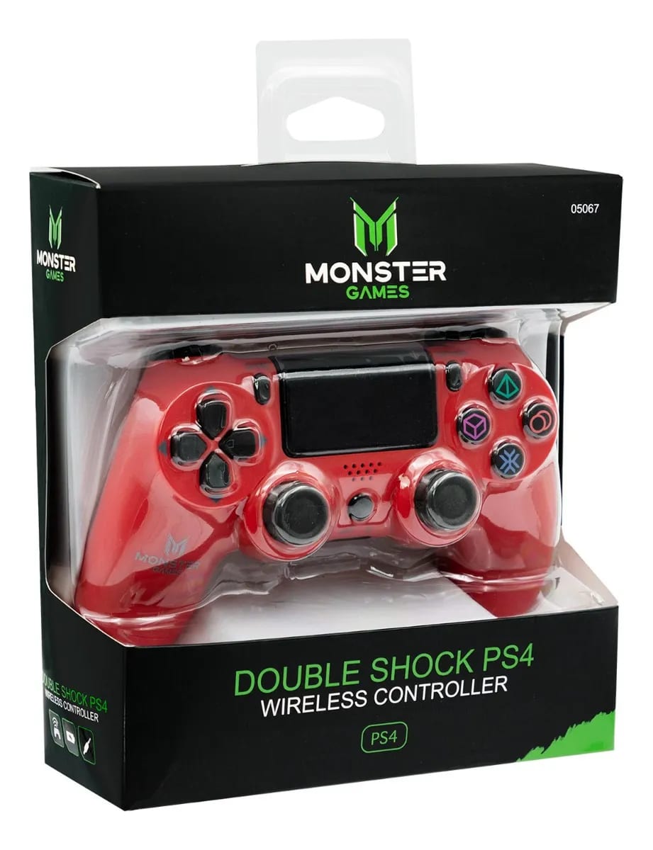 CONTROL INALAMBRICO DOBLE SHOCK PS4 COLOR ROJO MONTER5