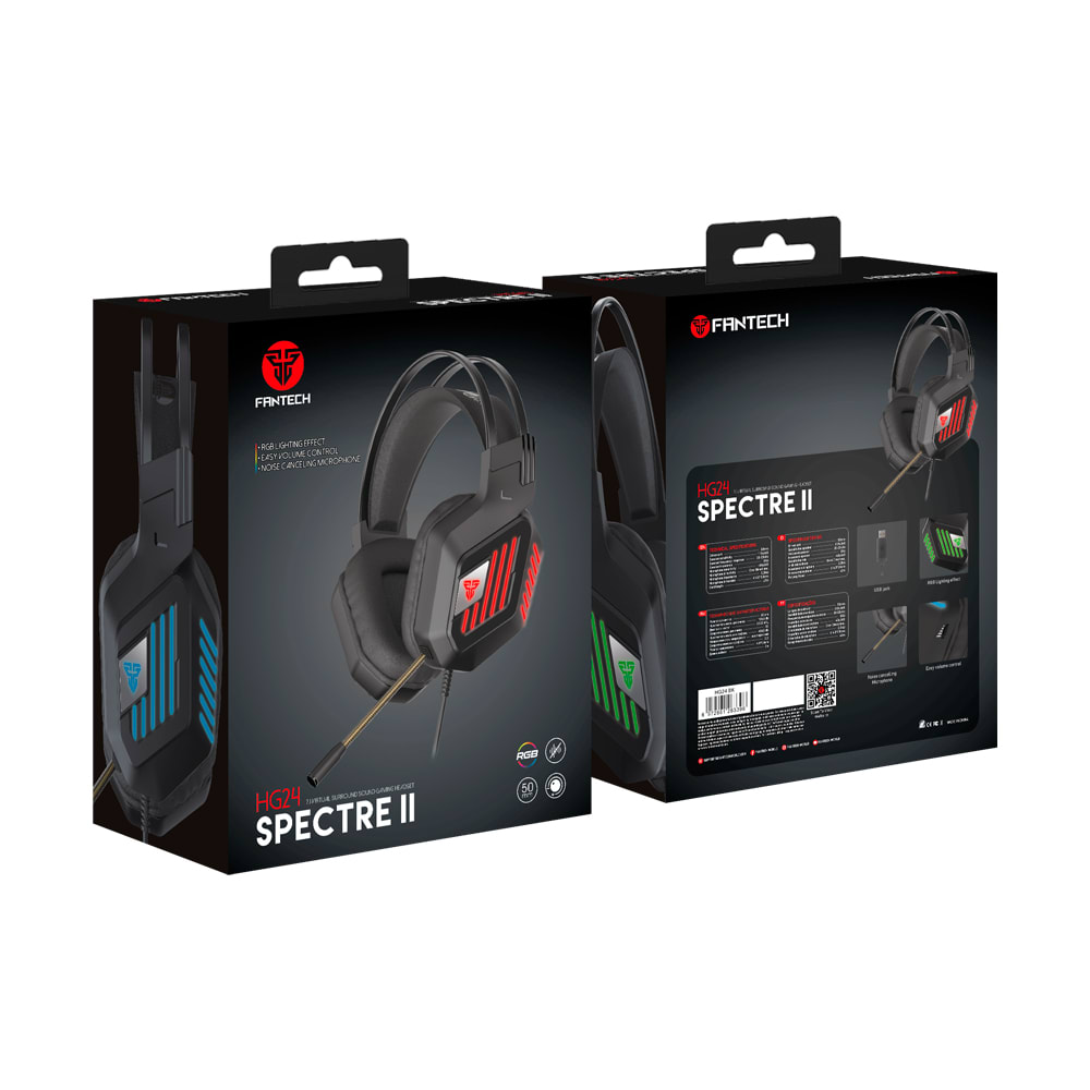 AUDIFONOS FANTECH HG24 SPECTRE II 7.1 BLACK EDITION5