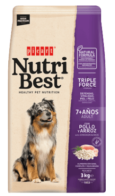 Nutri Best Adulto +7 Pollo/Arroz Perro 3 kg