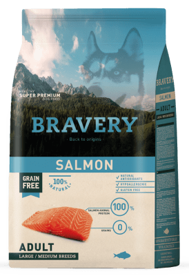 Bravery Salmon Adult Large/Medium Breed.