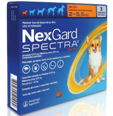 NexGard Spectra 2 - 3.5KG 3 Comprimidos