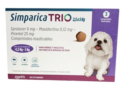 Simparica Trio 2,5 - 5 KG 3 Comprimidos
