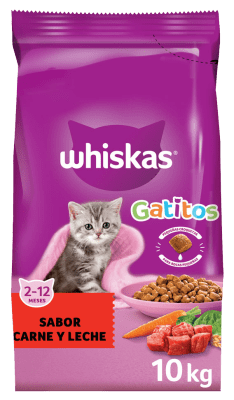 Whiskas Gatitos Carne y Leche 10 kg