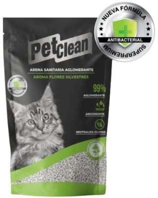 Arena Sanitaria Aglomerante Pet Clean Flores Silvestres