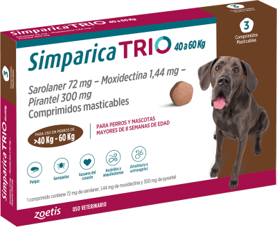 Simparica Trio 40 - 60 KG 3 Comprimidos