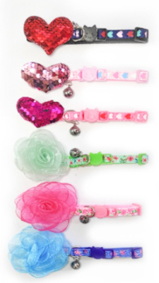 Collar Wonder Cat Diseño Rosas y Corazones (PQ-016) 1 UNID