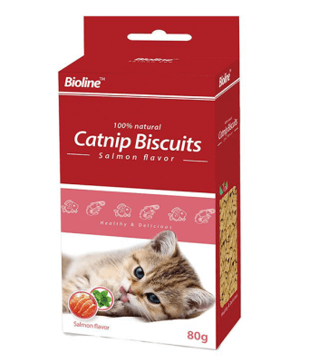 Bioline Galletas Catnip Biscuits Sabor Salmon Para Gatos 80 gr