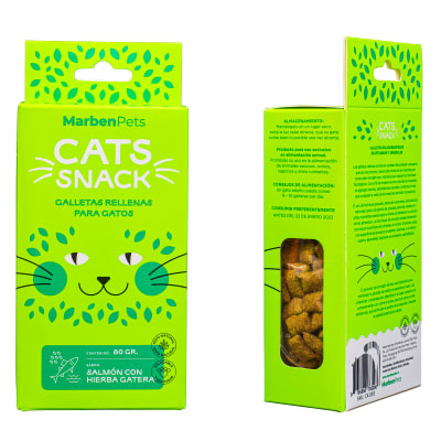 Cats Galletas Rellenas Salmon/Hierba Gatera