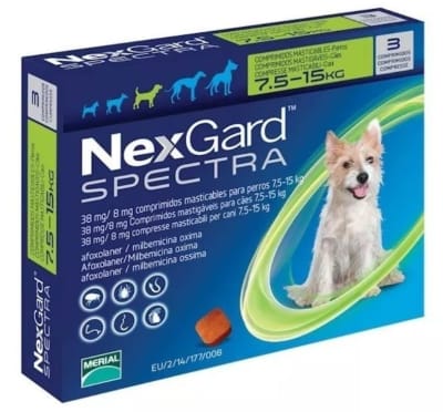 NexGard Spectra 7.6 - 15KG 3 Comprimidos