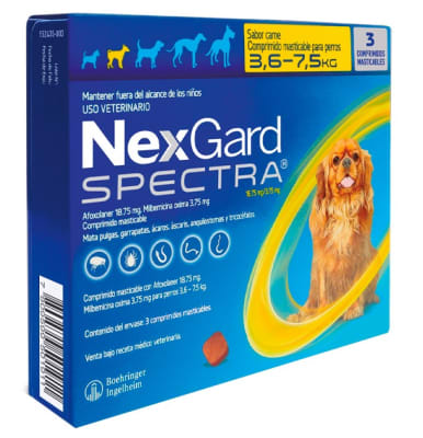 NexGard Spectra 3.6 - 7.5KG 3 Comprimidos