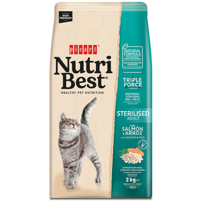 Nutri Best Adulto/Sterilised Salmon/Arroz Gato