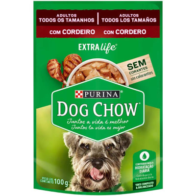 Dog Chow Sachet Adulto Todos Los Tamaños Cordero 100 gr