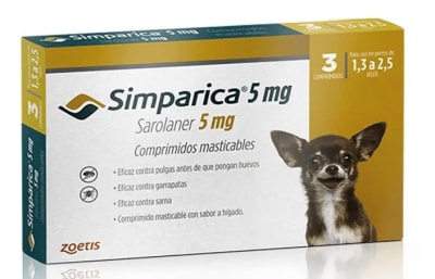 Simparica 5 MG (1,3 - 2,5 KG) 3 Comprimidos