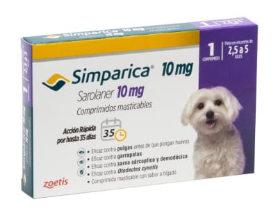 Simparica 10MG (2,6 - 5 KG) 1 Comprimido