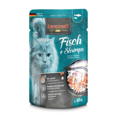 Leonardo Sachet Pescado + Camarones 85 gr