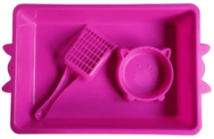 Arenero Para Gatos Set Pala+Plato - Colores Surtidos 5