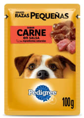 PEDIGREE® SOBRES™ Adulto Razas Pequeñas En Salsa Sabor Carne 100 gr 0