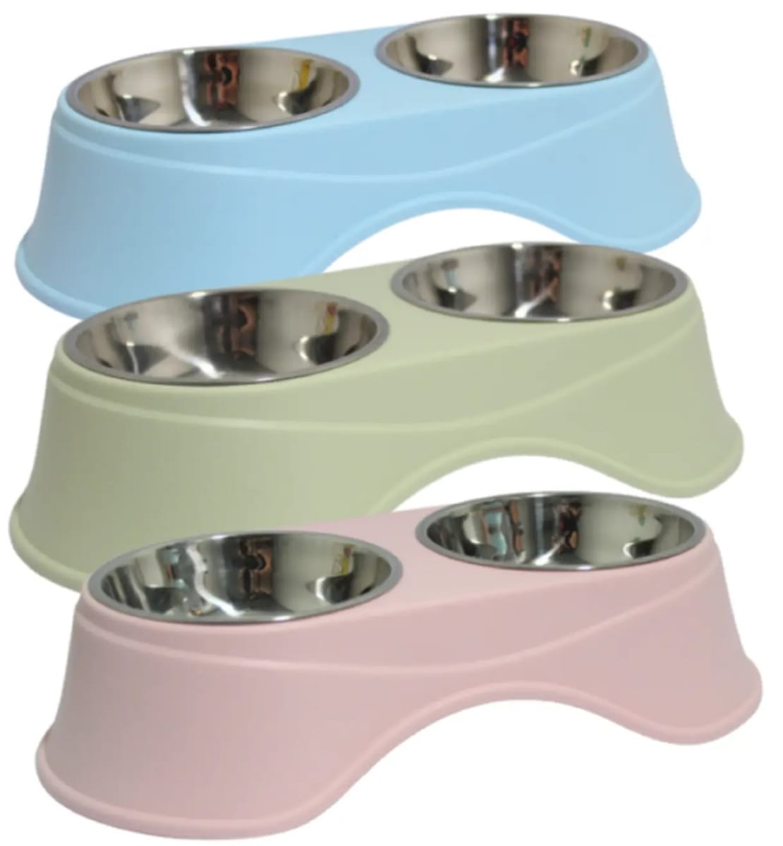 Plato Doble En Altura Acero Inoxidable (TQ135-1)1