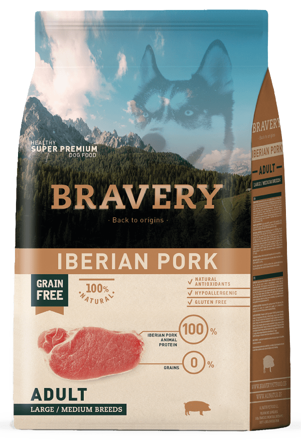 Bravery Iberian Pork Adulto Large/Medium Breeds1