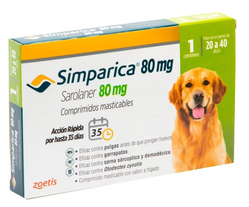 Simparica 80MG (20 - 40 KG) 1 Comprimido1