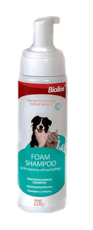 Bioline Shampoo Espuma en Seco Perro/Gato 220 gr1