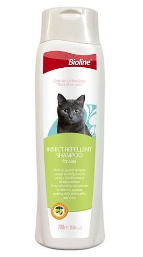 Shampoo Gatos Repelente de Insectos Bioline 200 ml1
