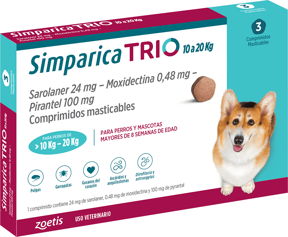 Simparica Trio 10 - 20 KG 3 Comprimidos1