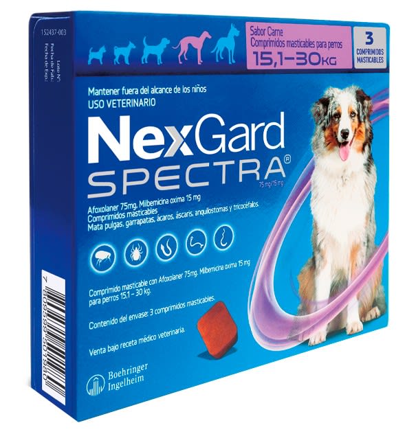 NexGard Spectra 15.1 - 30KG 3 Comprimidos1