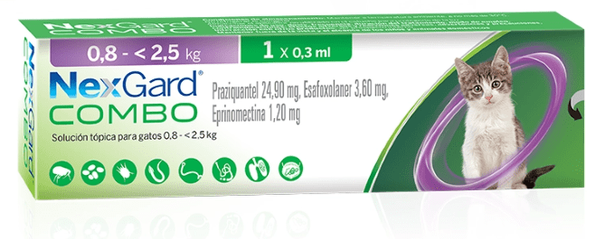 NexGard Combo Gato 0.8 - 2.5 kg 1 Pipeta1