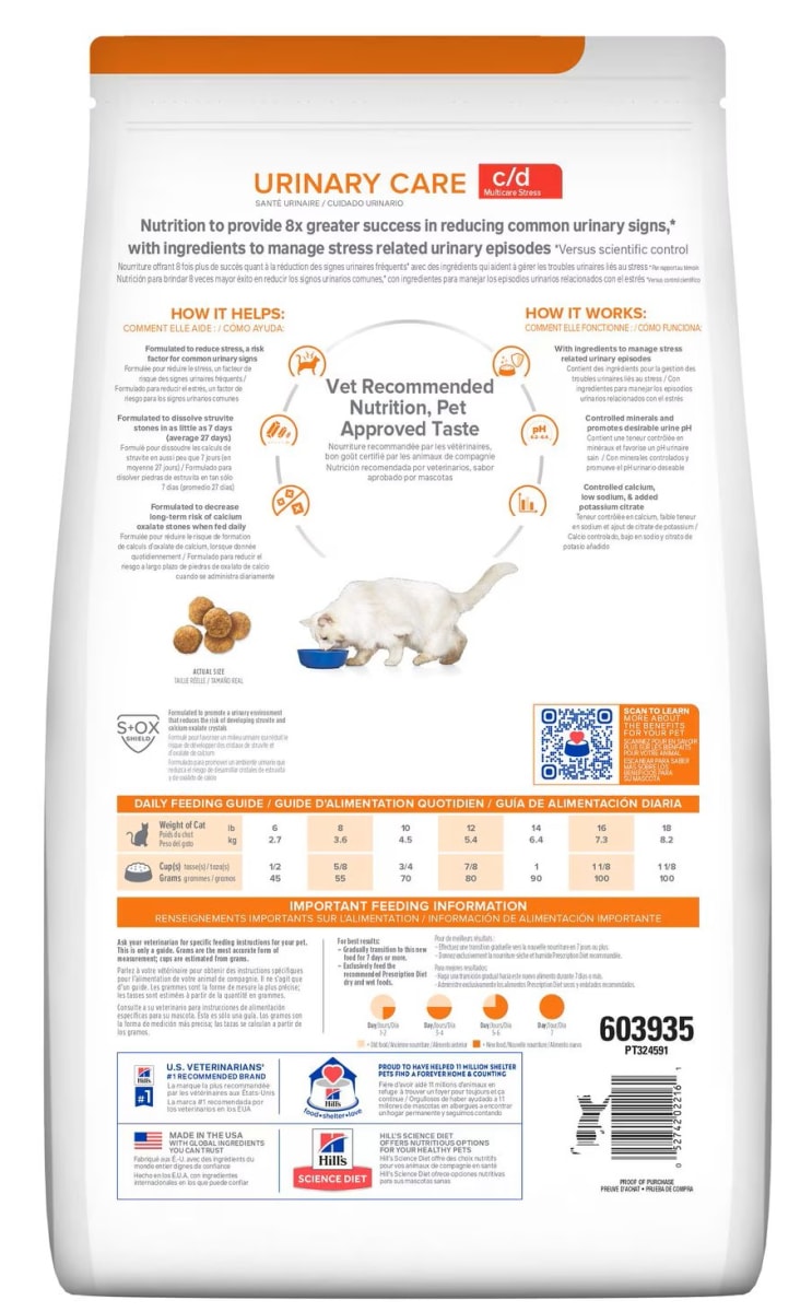 Hill's C/D Stress Urinary Care Feline 1.8 kg.2