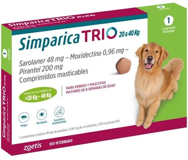 Simparica Trio 20 - 40 KG 1 Comprimido1